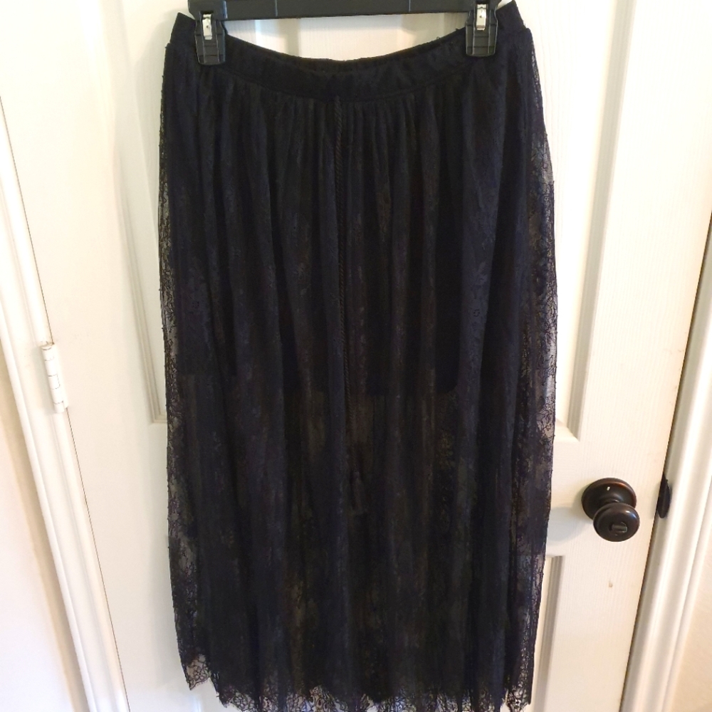 Black Lace Maxi Skirt